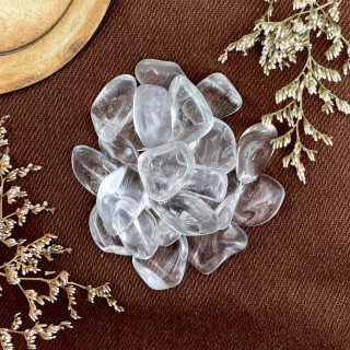 Piedra Cuarzo Cristal Rolado 100 Gramos