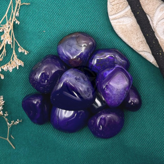 Piedra Ágata Violeta Rolada 100 Gramos