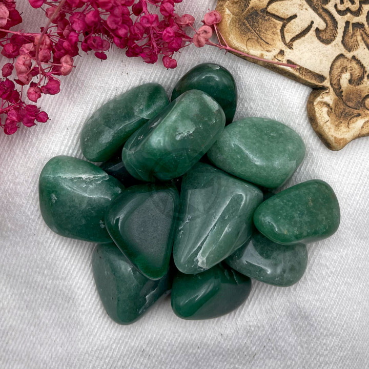Piedra Cuarzo Verde Rolado 100 Gramos