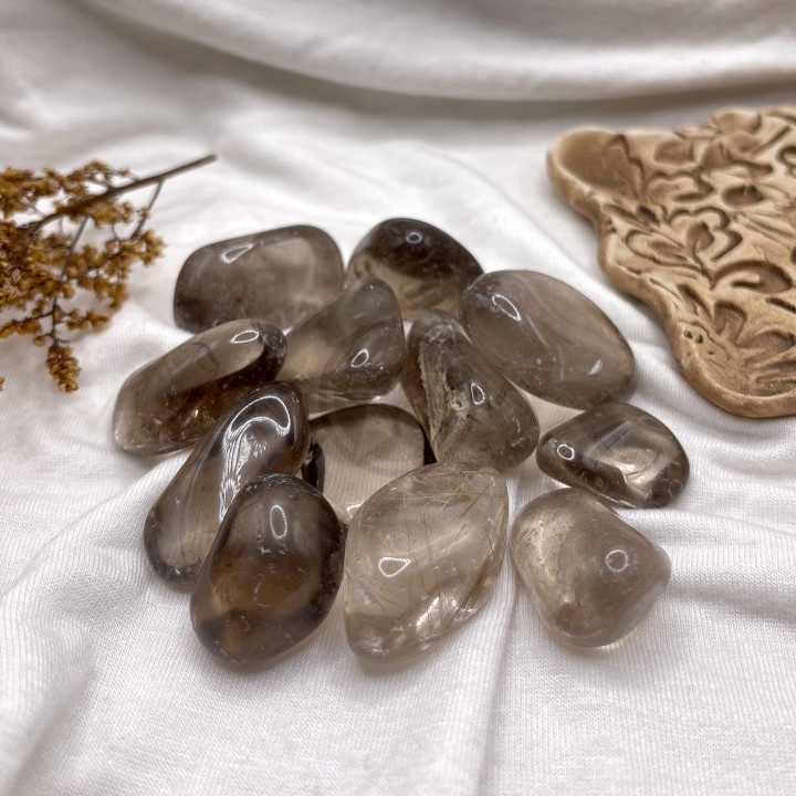 Piedra Cuarzo Ahumado Rolado 100 Gramos