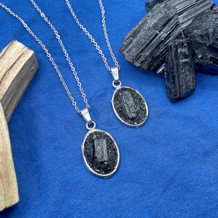 Collar De Protección Turmalina Negra