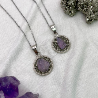 Collar De Prosperidad Amatista Pirita