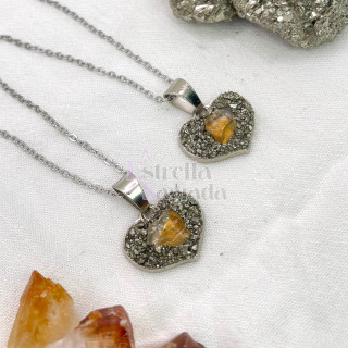 Collar Corazón De Abundancia Citrino