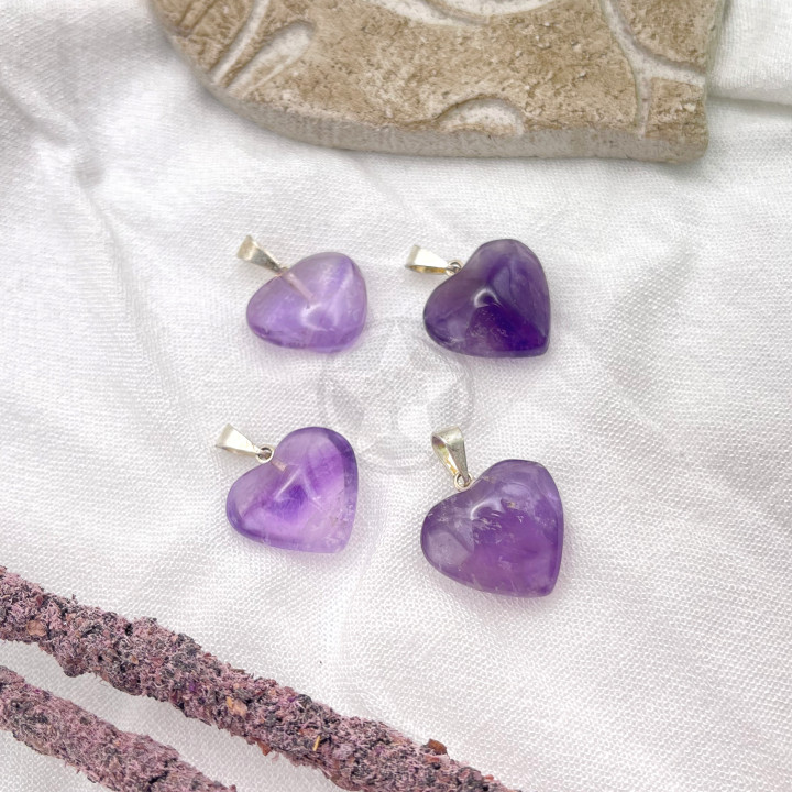 Dije Corazón Amatista Mini