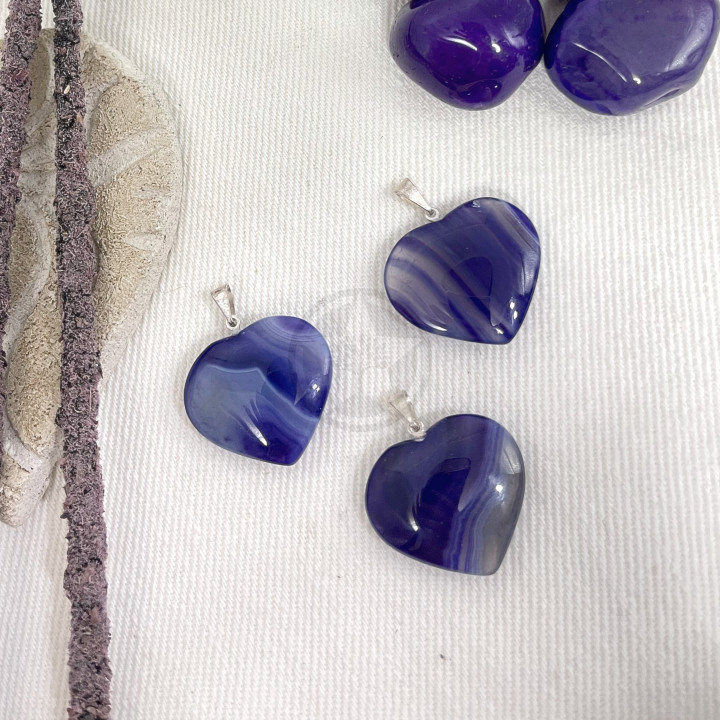 Dije Corazón Ágata Violeta