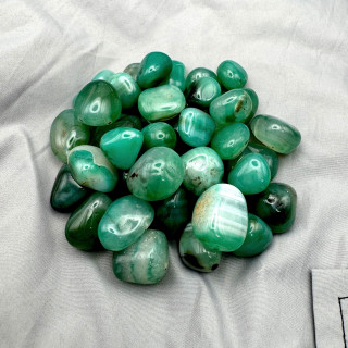 Piedra Ágata Verde Rolada 100 Gramos