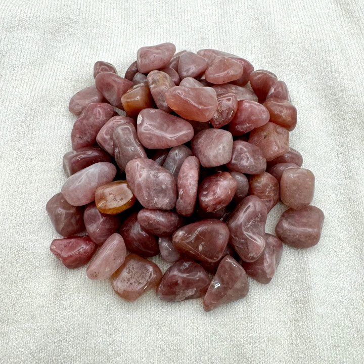 Piedra Cuarzo Rojo Rolado 100 Gramos