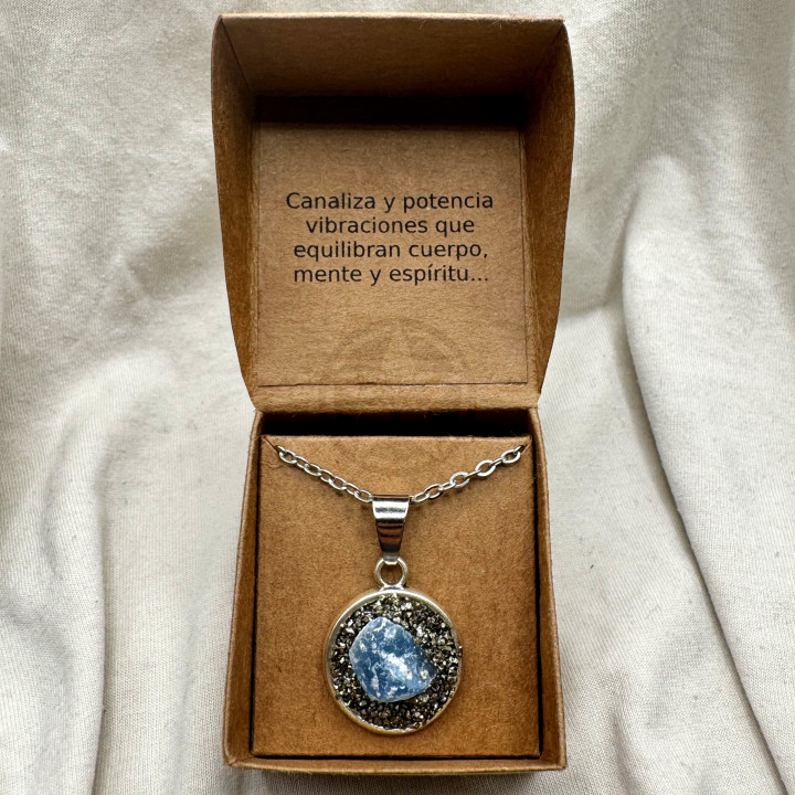 Collar Celestial Onix Cielo Pirita