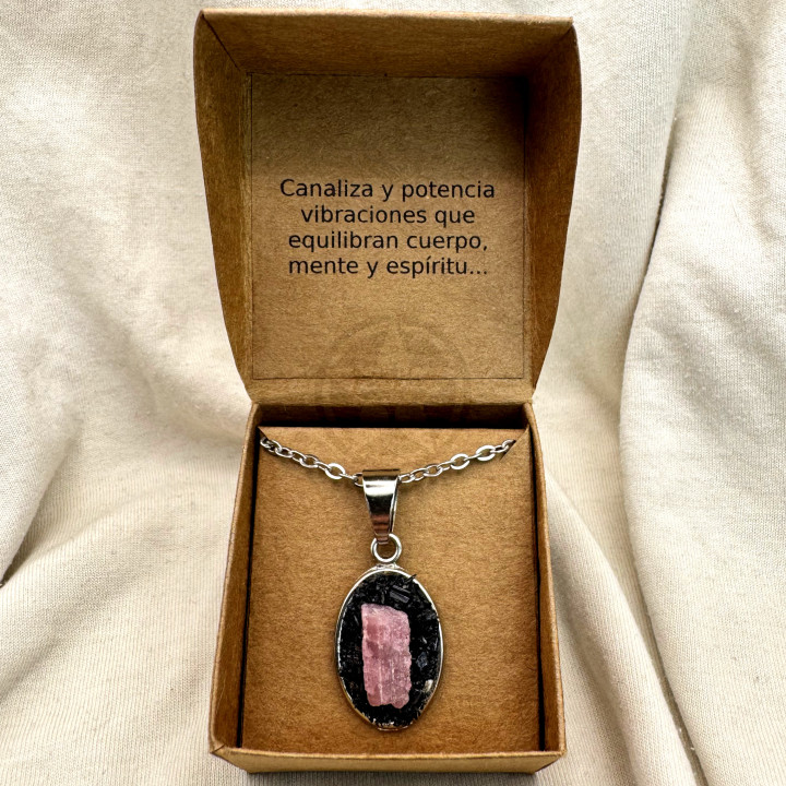 Collar De Paz Turmalina Rosa