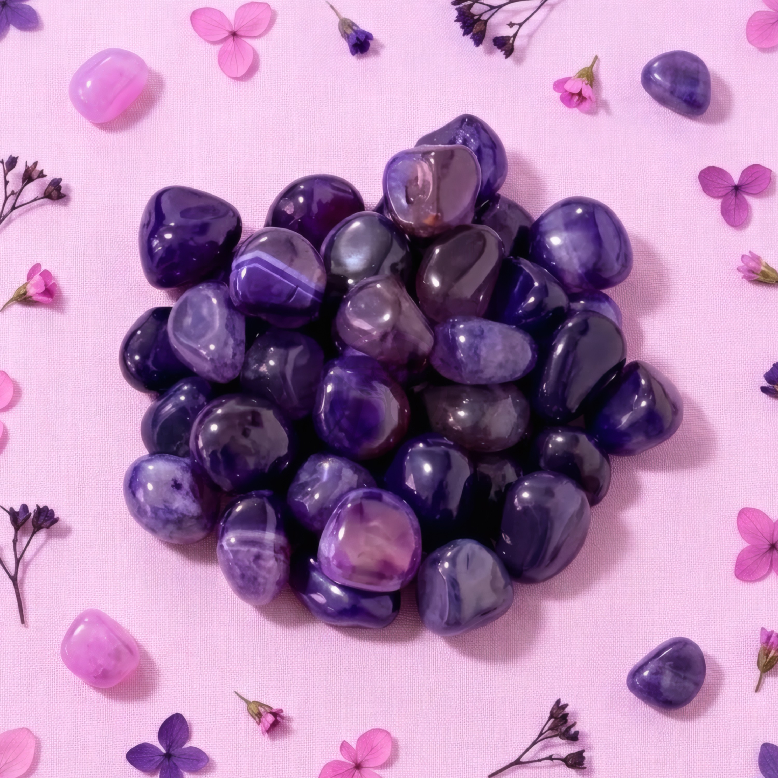 Piedra Ágata Violeta Rolada