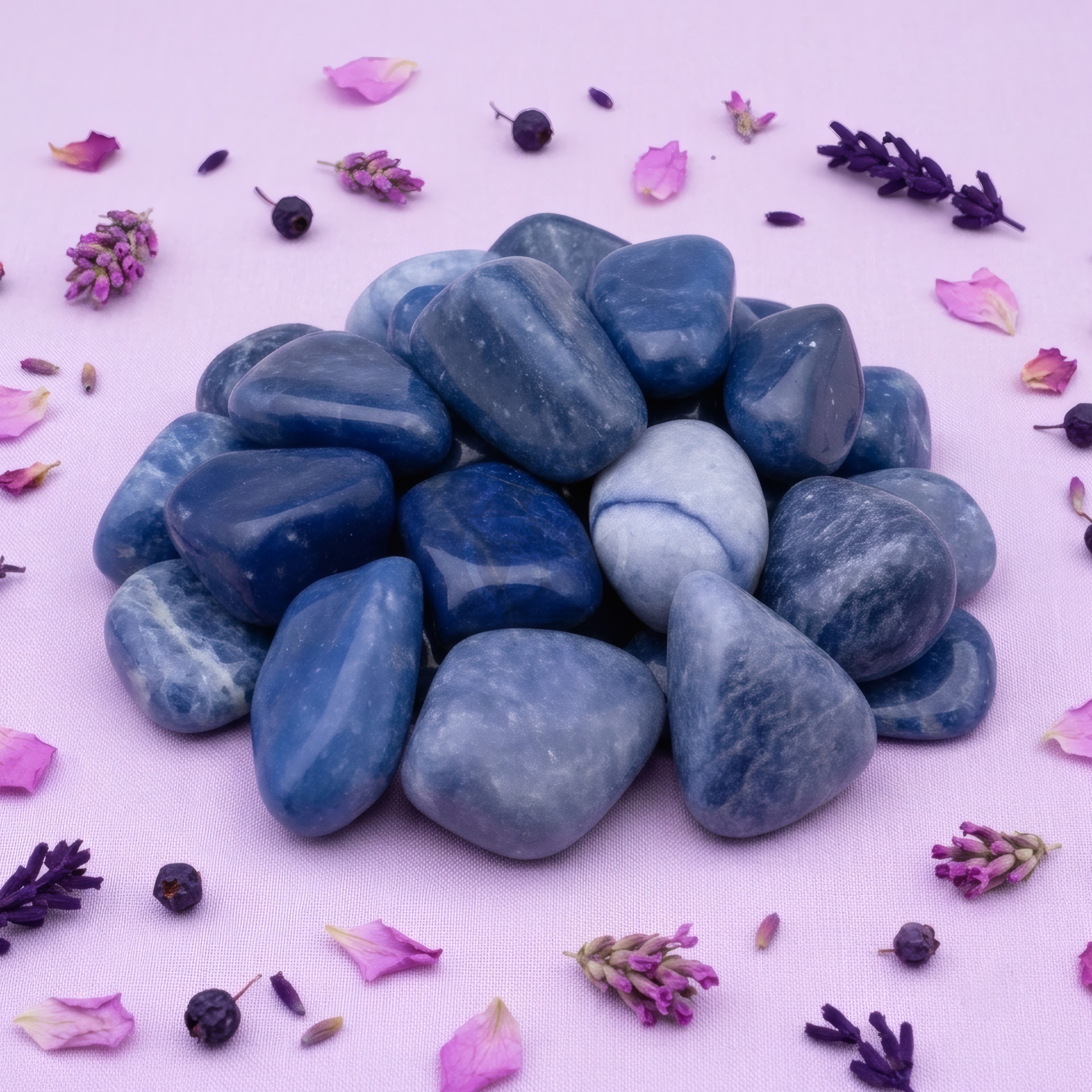 Piedra Cuarzo Azul Rolado