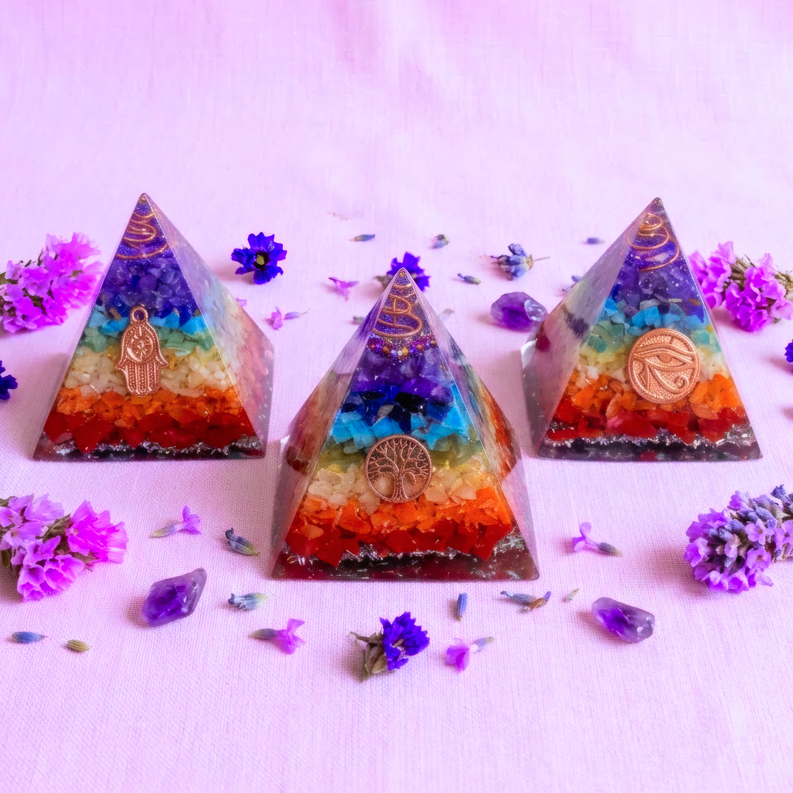 Pirámide Orgon 7 Chakras