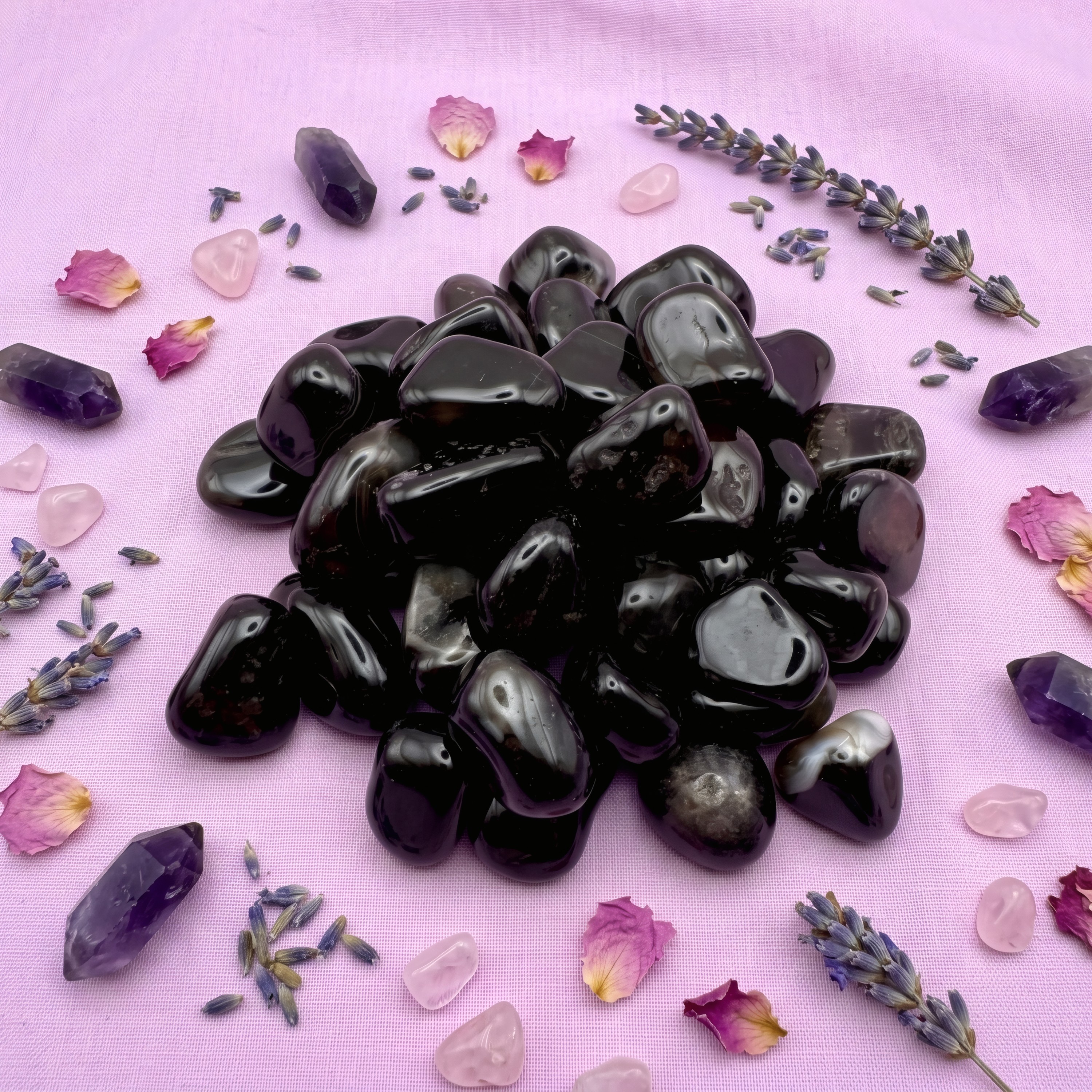 Piedra Ágata Negra Rolada