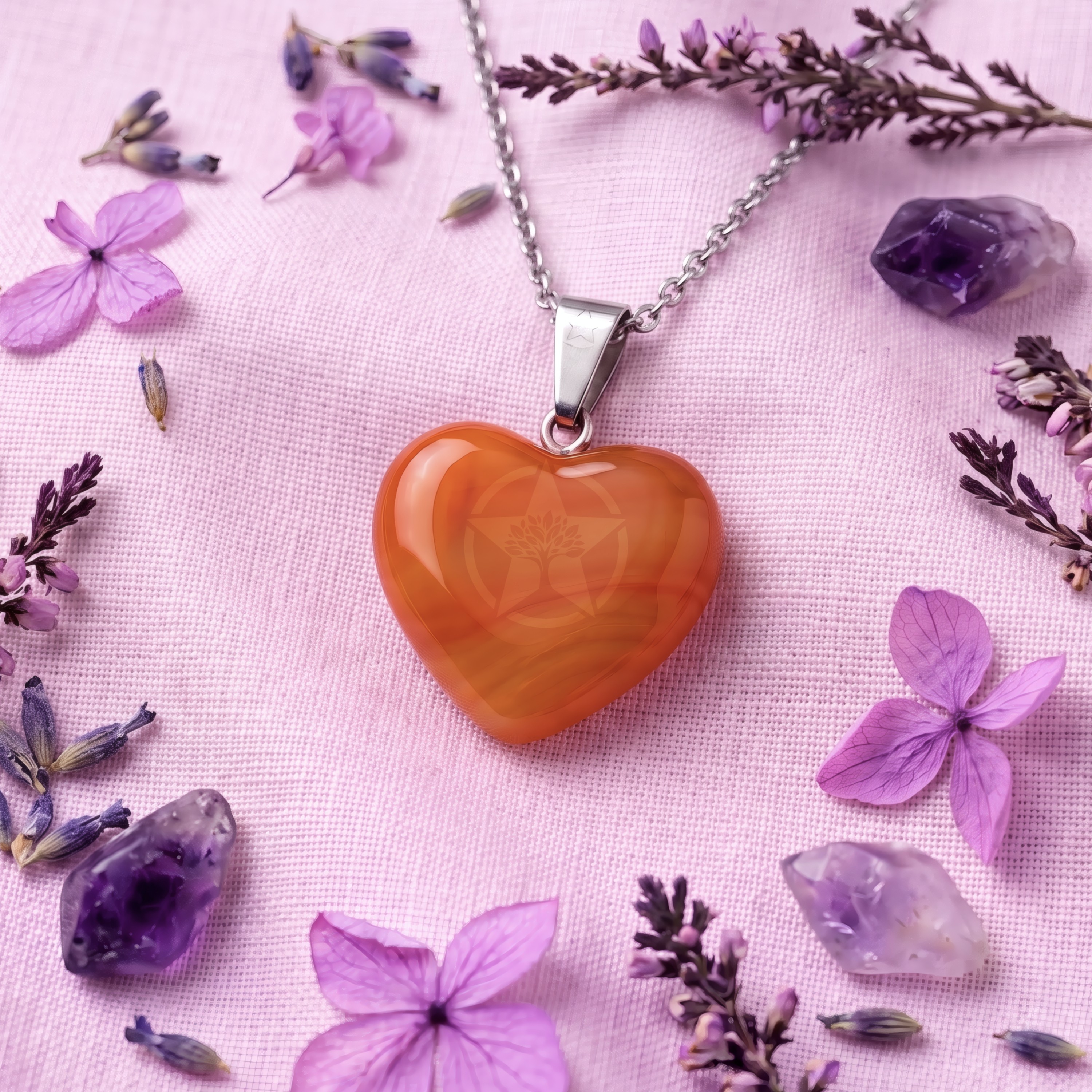 Dije Corazón Cornalina Mini