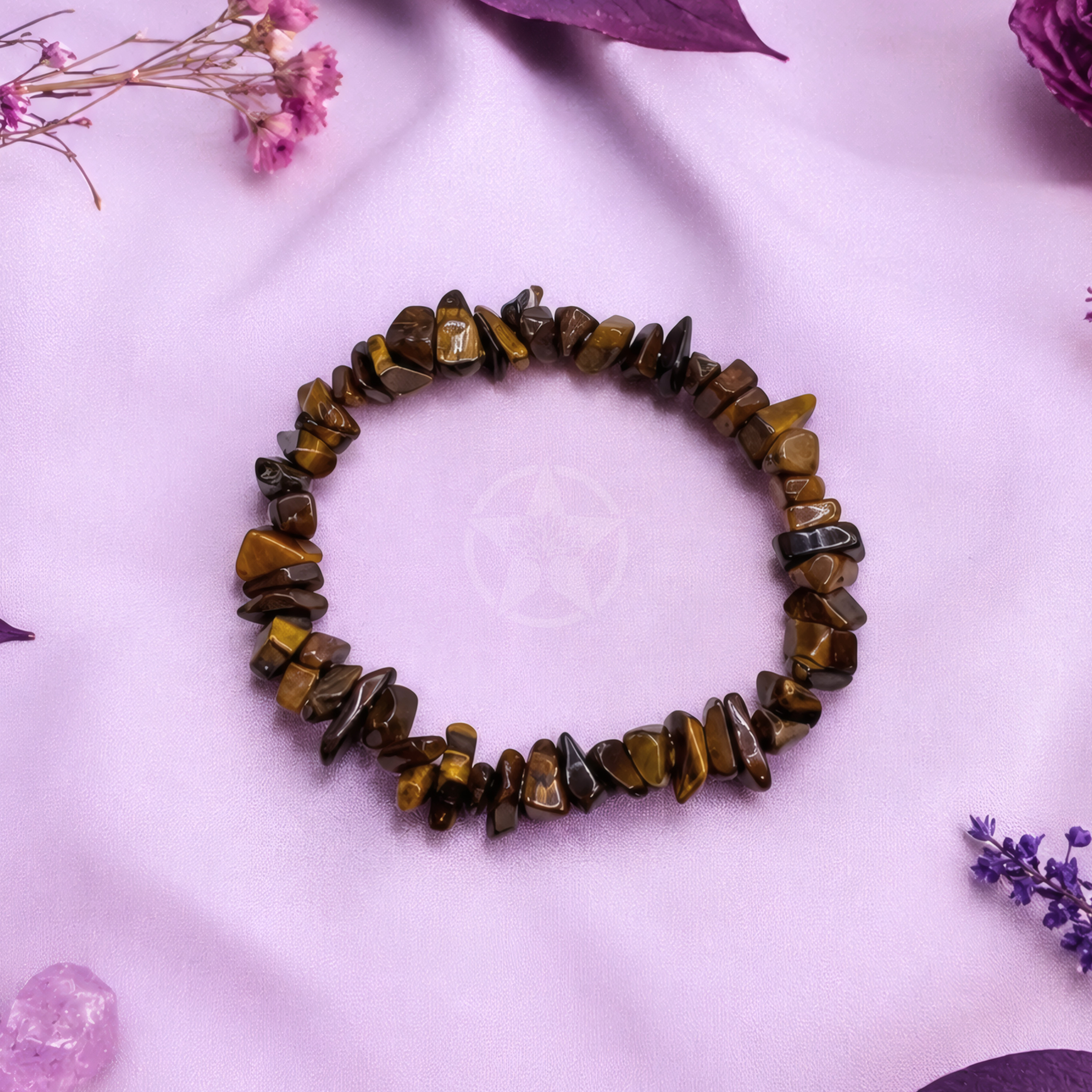 Pulsera Elastizada Piedra Ojo De Tigre