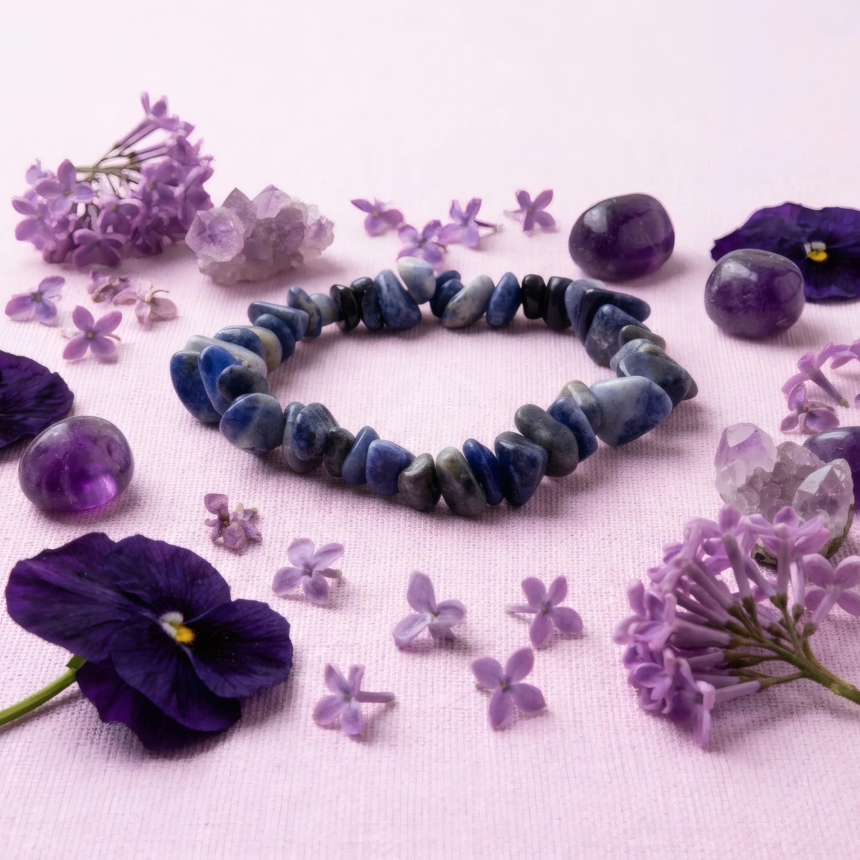 Pulsera Elastizada Piedra Sodalita, imagen 3