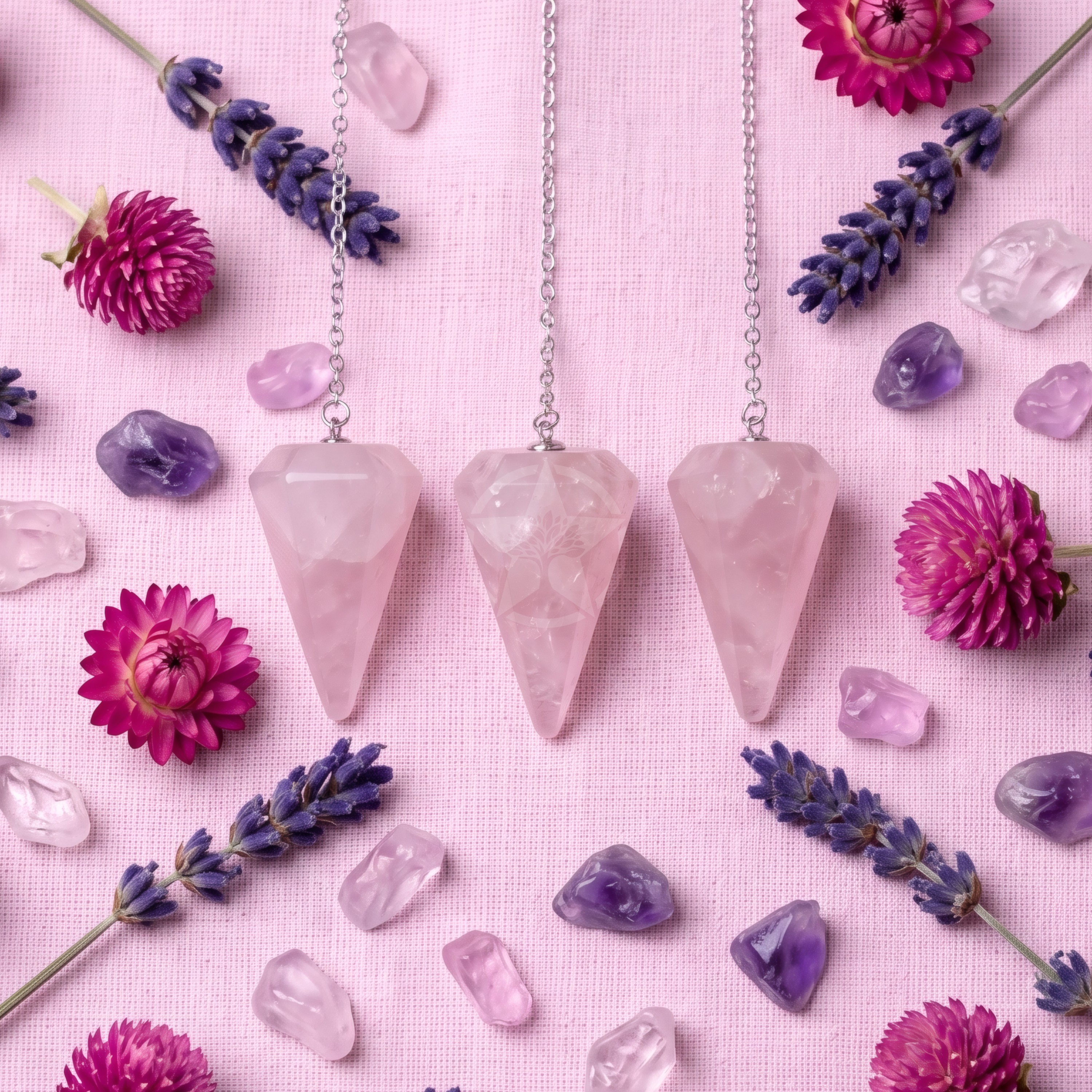 Péndulo De Cuarzo Rosa, imagen 2
