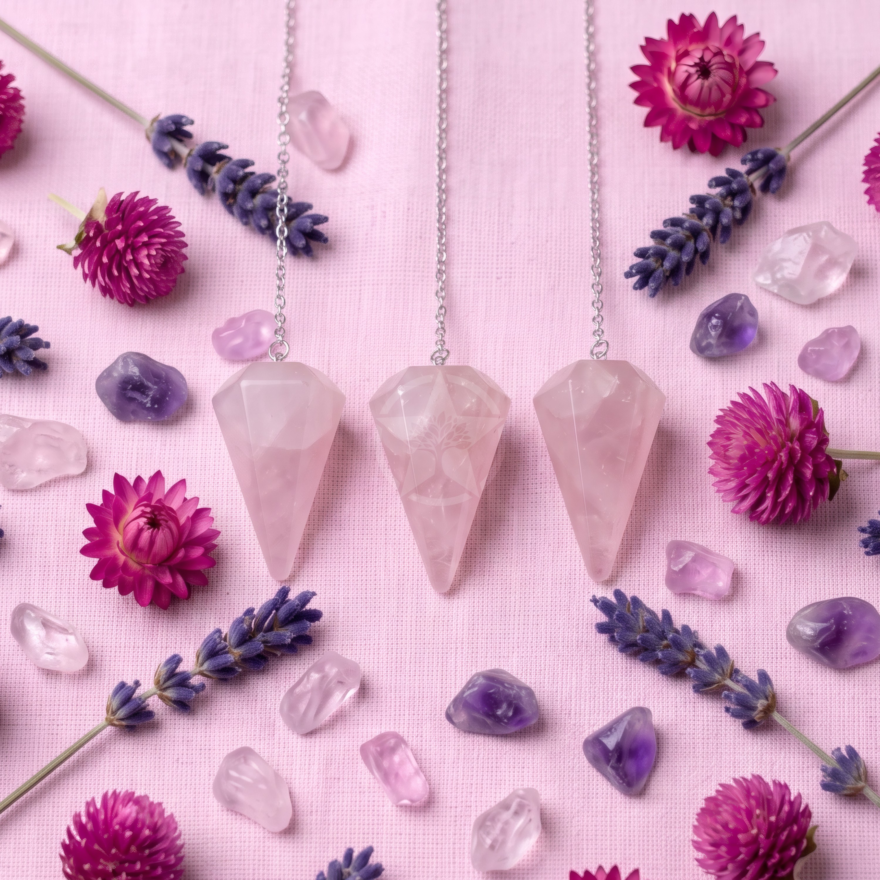 Péndulo De Cuarzo Rosa, imagen 3