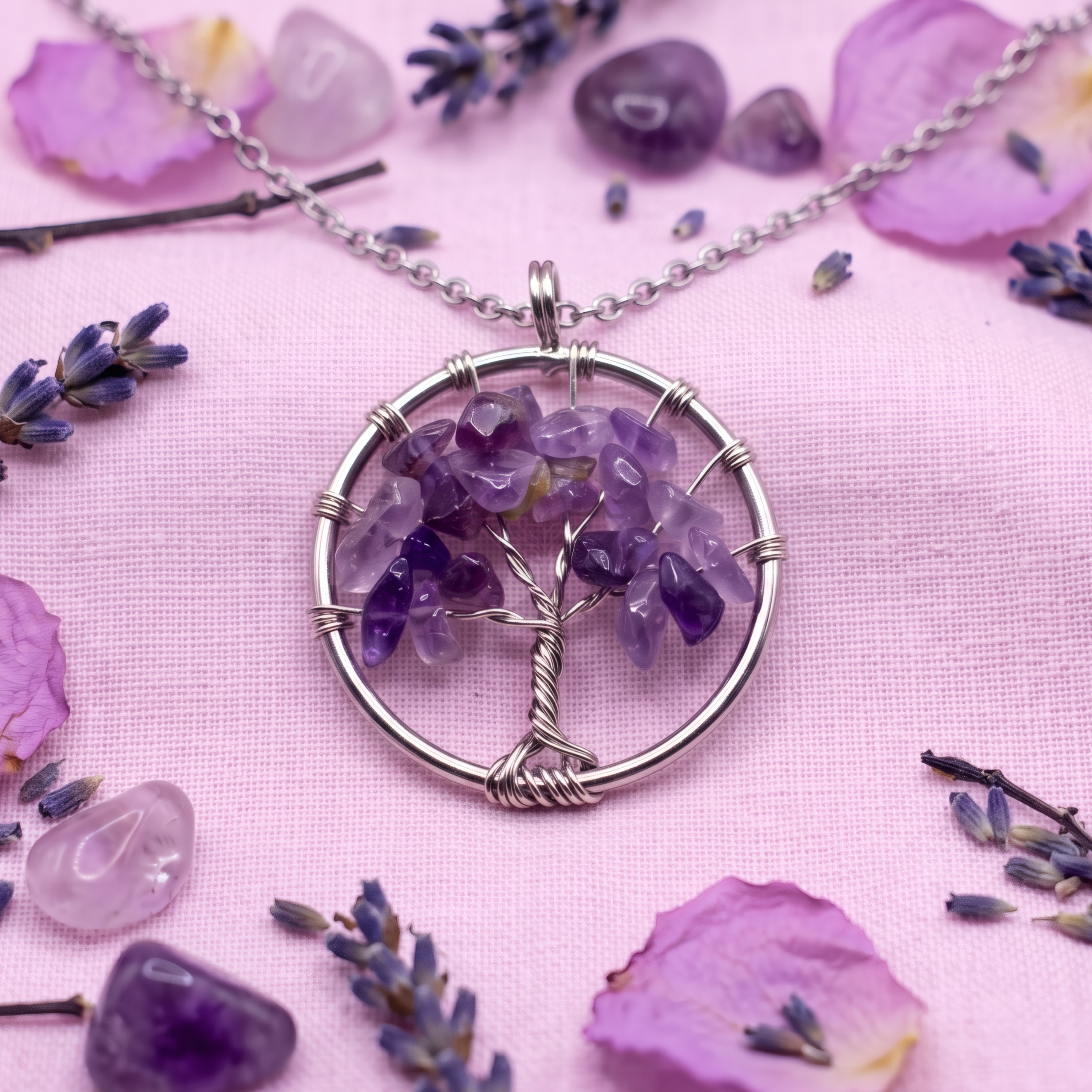 Dije Árbol De La Vida De Amatista
