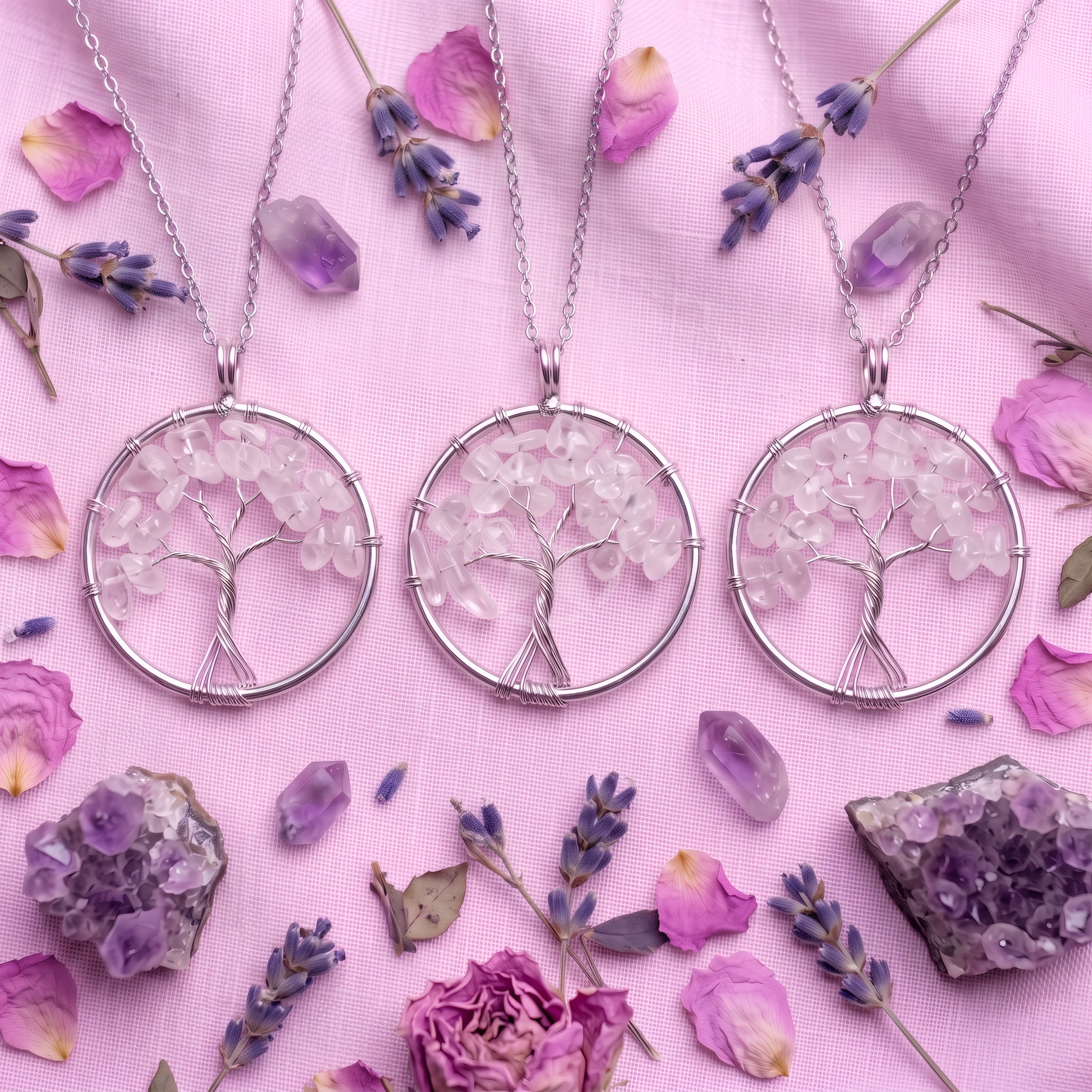 Dije Árbol De La Vida De Cuarzo Cristal, imagen 2