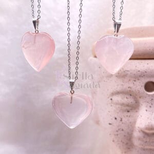 Dije Corazón Cuarzo Rosa