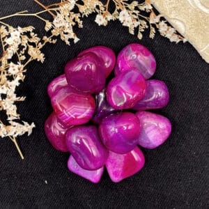 Piedra Ágata Rosa Rolada 100 Gramos