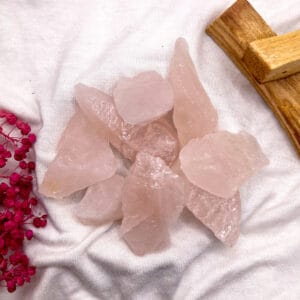Piedra Cuarzo Rosa En Bruto 100 Gramos