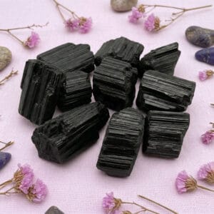 Piedra Turmalina Negra En Bruto 100 Gramos