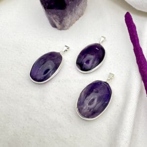 Dije Amatista Ovalo Con Virola