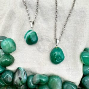 Dije Ágata Verde Rolada