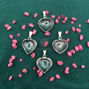 Dije Corazón Cuarzo Cristal Con Virola Mini