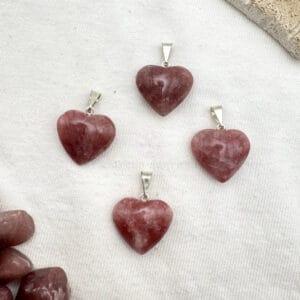 Dije Corazón Cuarzo Rojo Mini