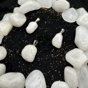 Dije Cuarzo Blanco Rolado