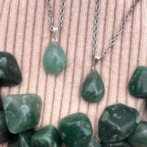 Dije Gota Cuarzo Verde Mini