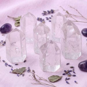 Punta Facetada De Cuarzo Para Reiki Tameana