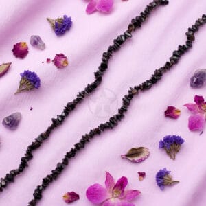 Tira De Escallas 80cm Ágata Negra