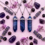 Dije Biterminal Agata Azul Con Cadena 02