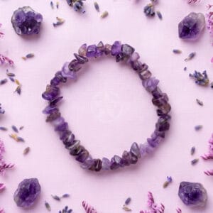 Pulsera Elastizada Piedra Amatista