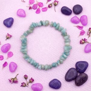 Pulsera Elastizada Piedra Amazonita
