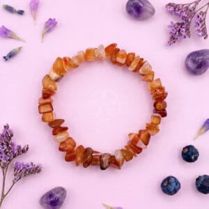 Pulsera Elastizada Piedra Cornalina