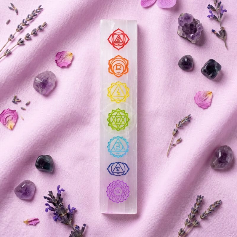 Tabla Selenita 7 Chakras 01